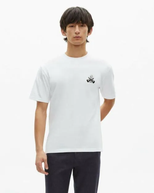 Men Tshirts The Kooples White TShirt With Flocking White