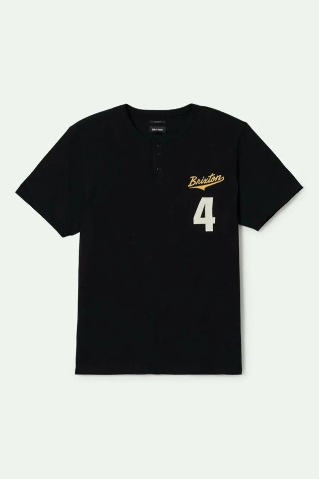 Men The League Baseball TShirt Blackblack Brixton TShirts