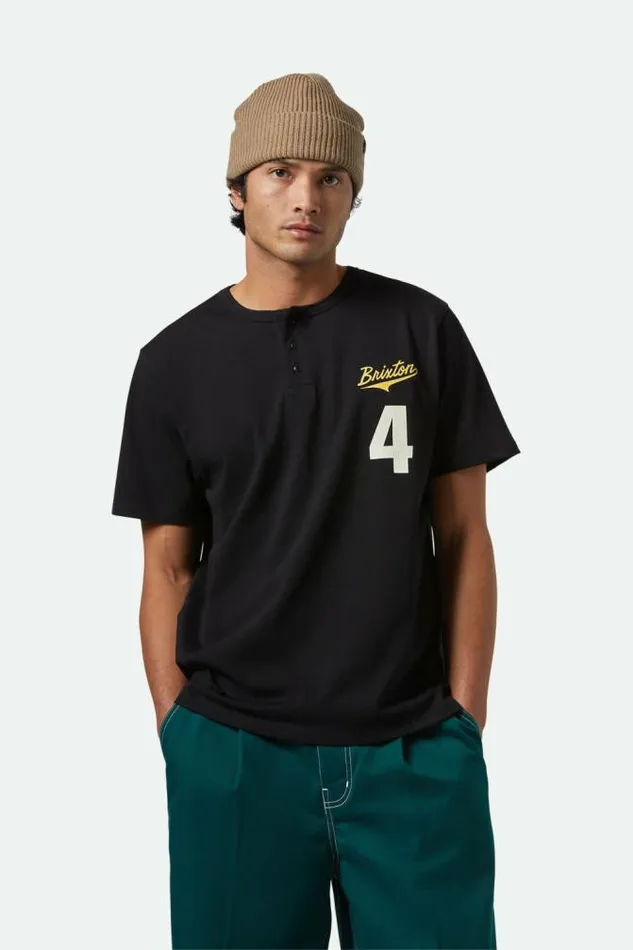 Men The League Baseball TShirt Blackblack Brixton TShirts