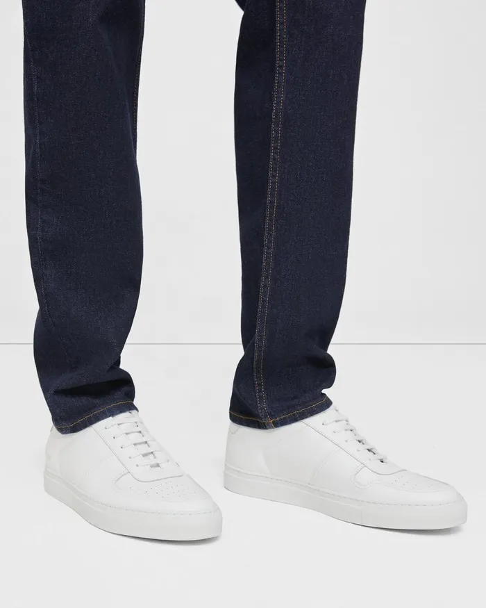 Men Theory Shoes Common Projects BBall LowTop Sneakers White