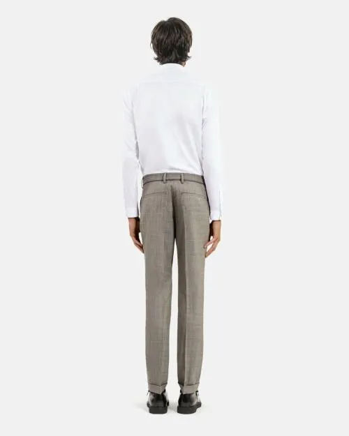 Men Trousers and Jeans The Kooples Beige Prince Of Wales Wool Suit Pants Beige Melange