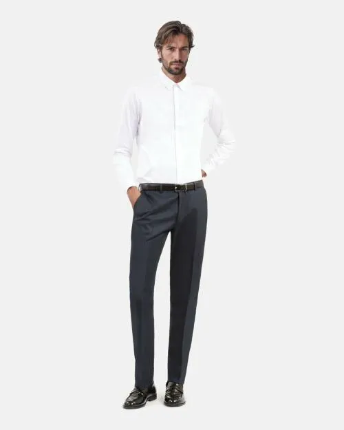Men Trousers and Jeans The Kooples StraightCut Blue Suit Pants Blue Petrol