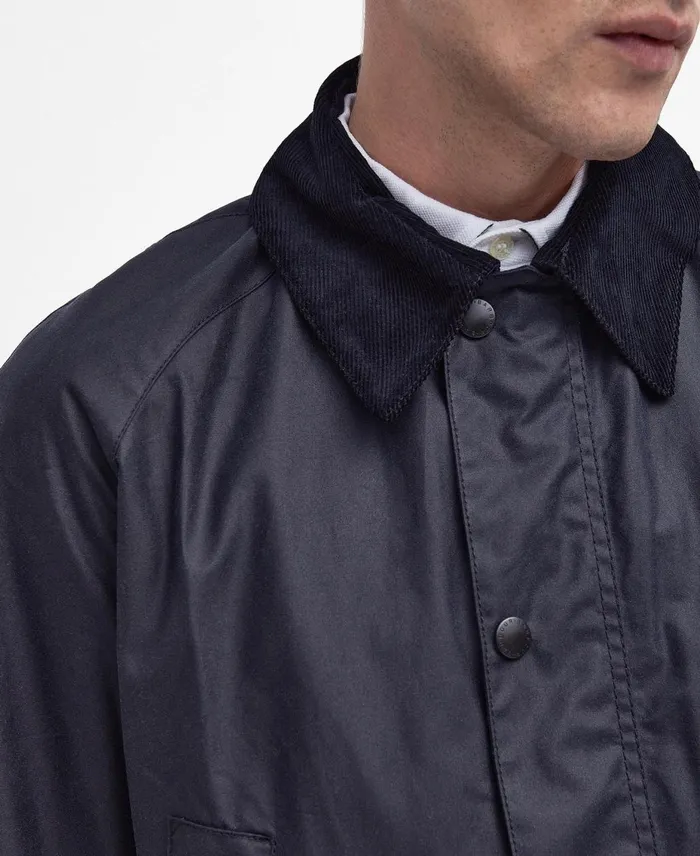 Men Waxed Jackets Barbour Ashby Wax Jacket Black