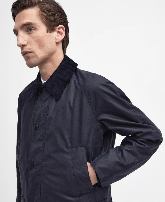 Men Waxed Jackets Barbour Ashby Wax Jacket Black