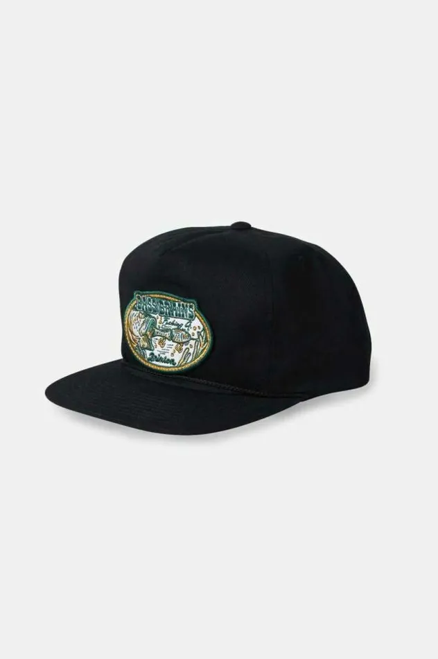MenWomen Bass Brains Swim Snapback Black Brixton Snapbacks