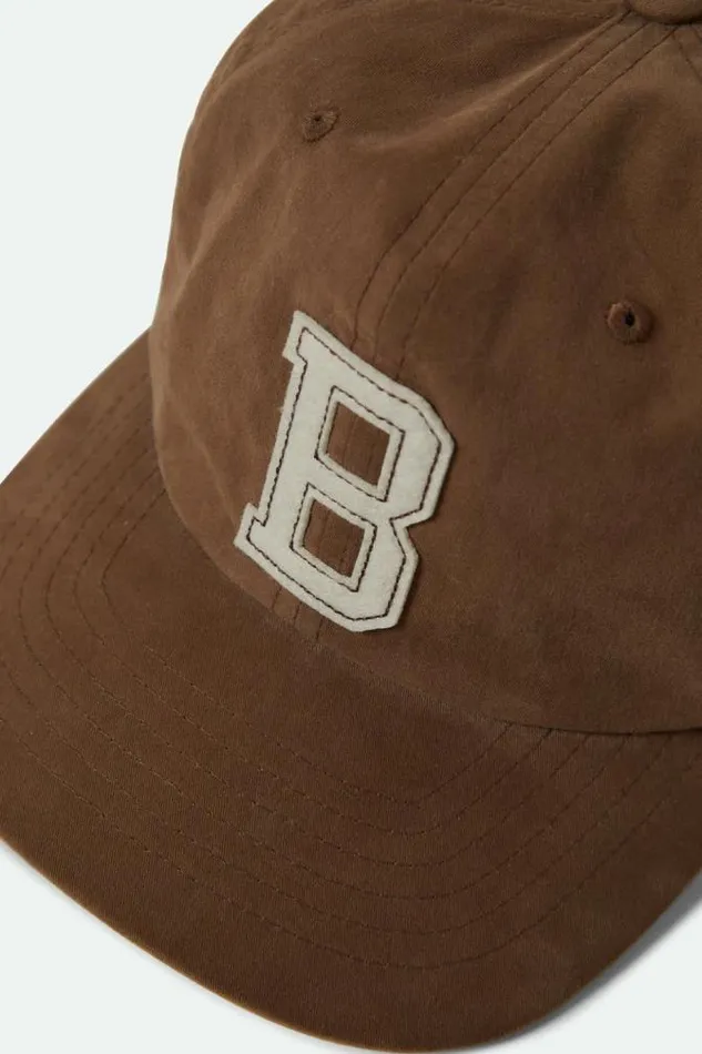 MenWomen Big B Adjustable Hat Pinecone Brown Twill Brixton Snapbacks