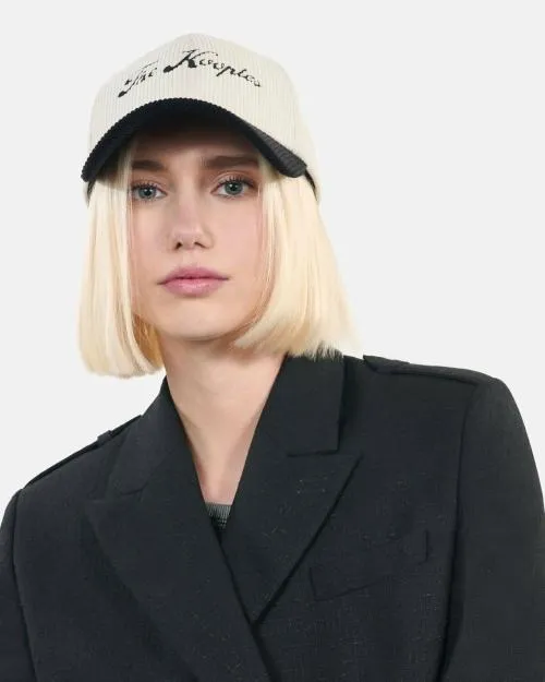 MenWomen Caps The Kooples Black And White Logo Cap Black White