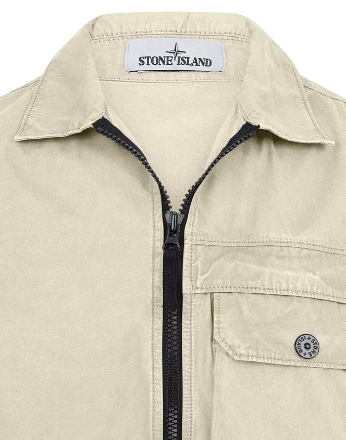 Mens 107Wn TCoOld Overshirt In Butter Stone Island Overshirts