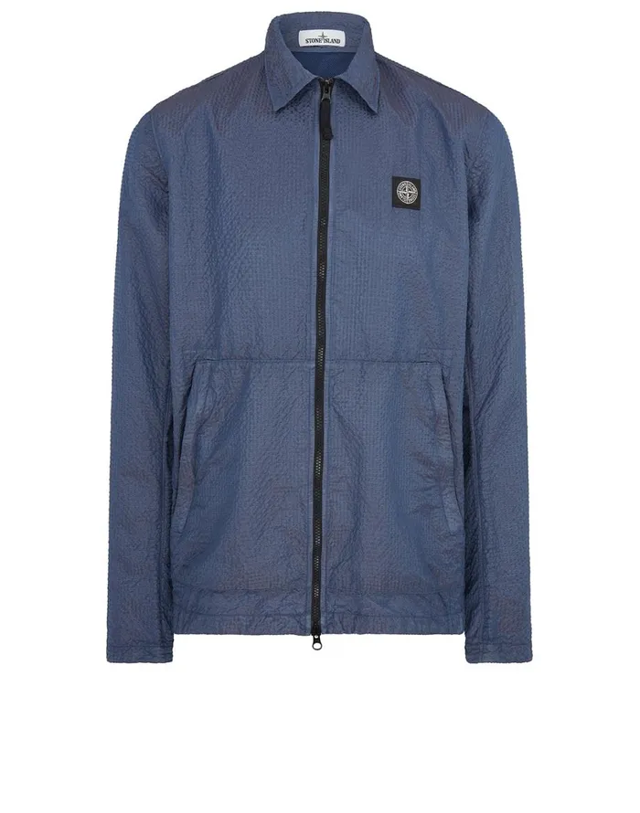 Mens 11534 PolyColour FrameTc Overshirt In Periwinkle Stone Island Overshirts