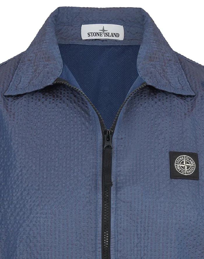 Mens 11534 PolyColour FrameTc Overshirt In Periwinkle Stone Island Overshirts