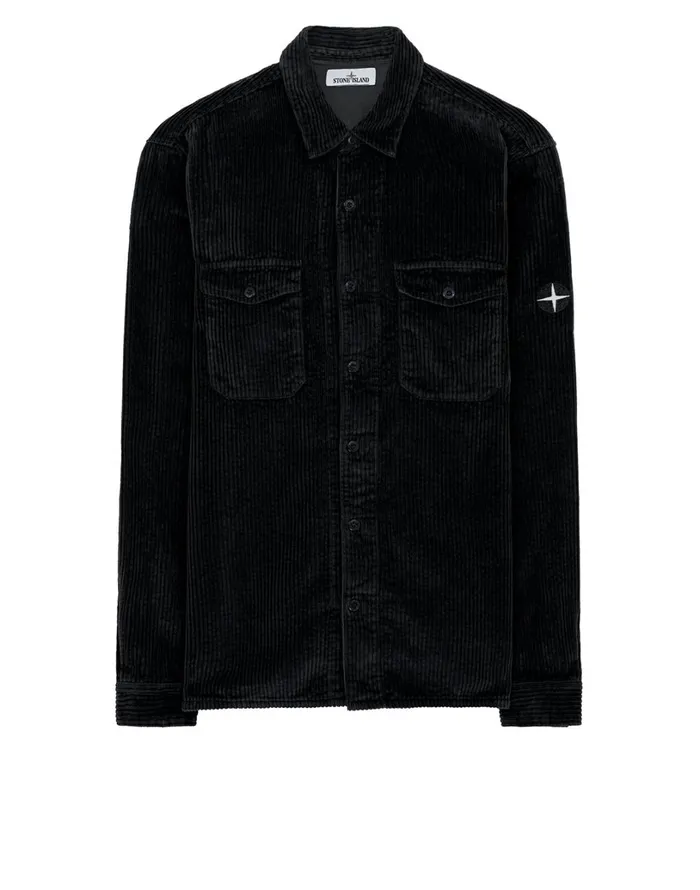 Mens 12111 Long Sleeve Shirt In Black Stone Island Shirts