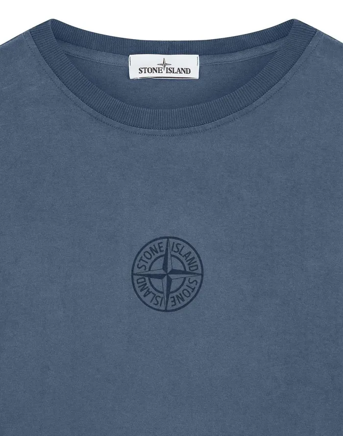 Mens 20792 Dust One LongSleeve TShirt In Marine Blue Stone Island TShirts