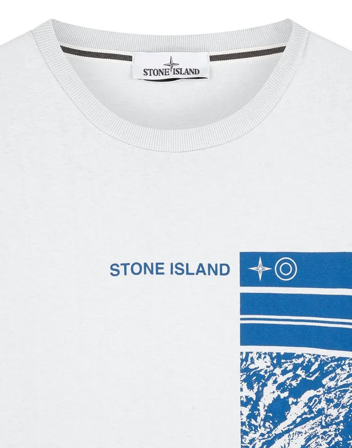 Mens 2Ml85 Mural Part 1 LongSleeve TShirt In White Stone Island TShirts