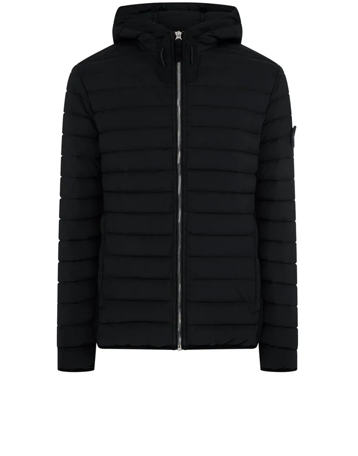 Mens 41125 Loom Woven Down Chambers Stretch NylonTc Hooded Down Blouson In Black Stone Island Coats 038 Jackets Mens 41125 Loom Woven Down Chambers Stretch NylonTc Hooded Down Blouson In Black Stone Island Coats 038 Jackets
