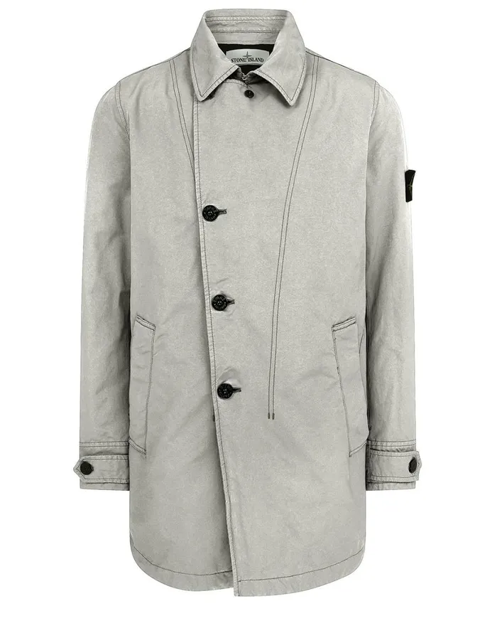Mens 42149 DavidTc With Primaloft Insulation Technology Short Trench Coat In Dove Grey Stone Island Coats 038 Jackets Mens 42149 DavidTc With Primaloft Insulation Technology Short Trench Coat In Dove Grey Stone Island Coats 038 Jackets