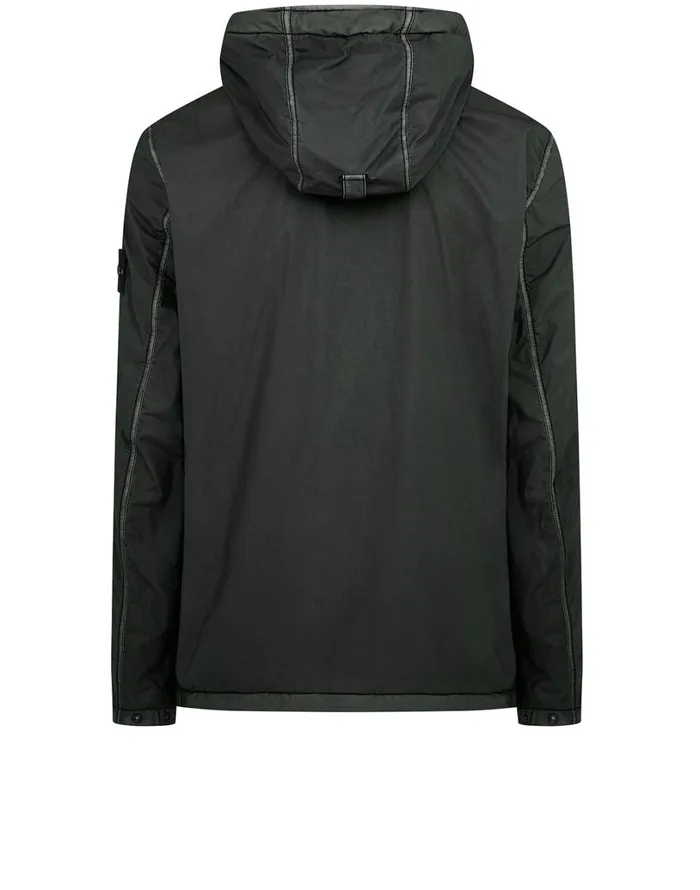Mens 43035 Lamy Flock Hooded Jacket In Dark Forest Stone Island Coats 038 Jackets