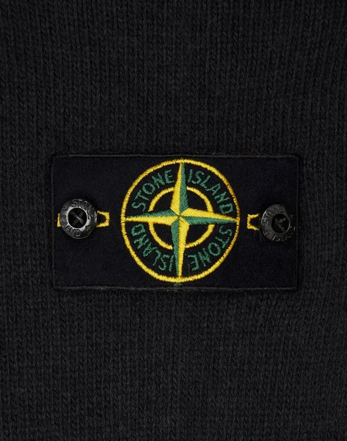 Mens 507A3 Hooded Jumper In Black Stone Island Knitwear