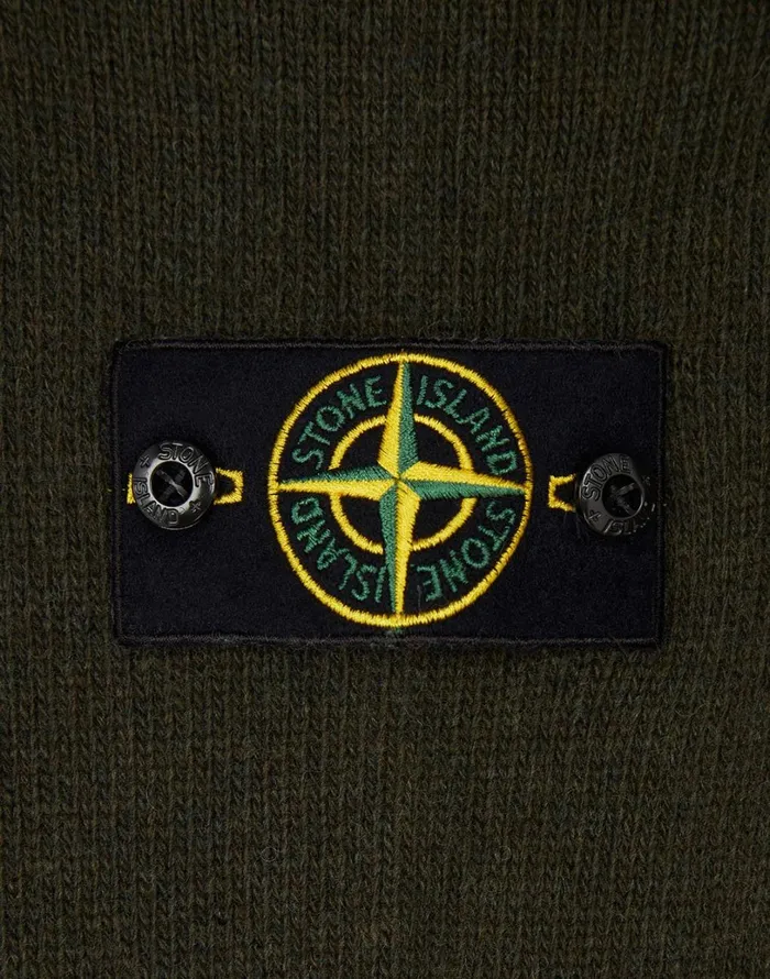Mens 507A3 Hooded Jumper In Dark Forest Stone Island Knitwear