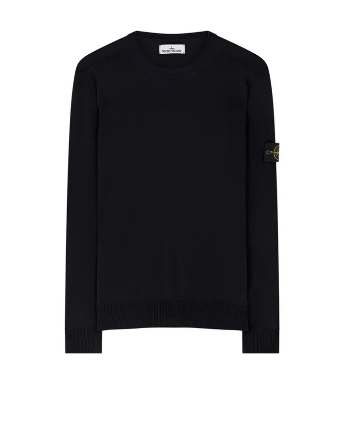 Mens 526C4 Crewneck Knit In Navy Stone Island Knitwear