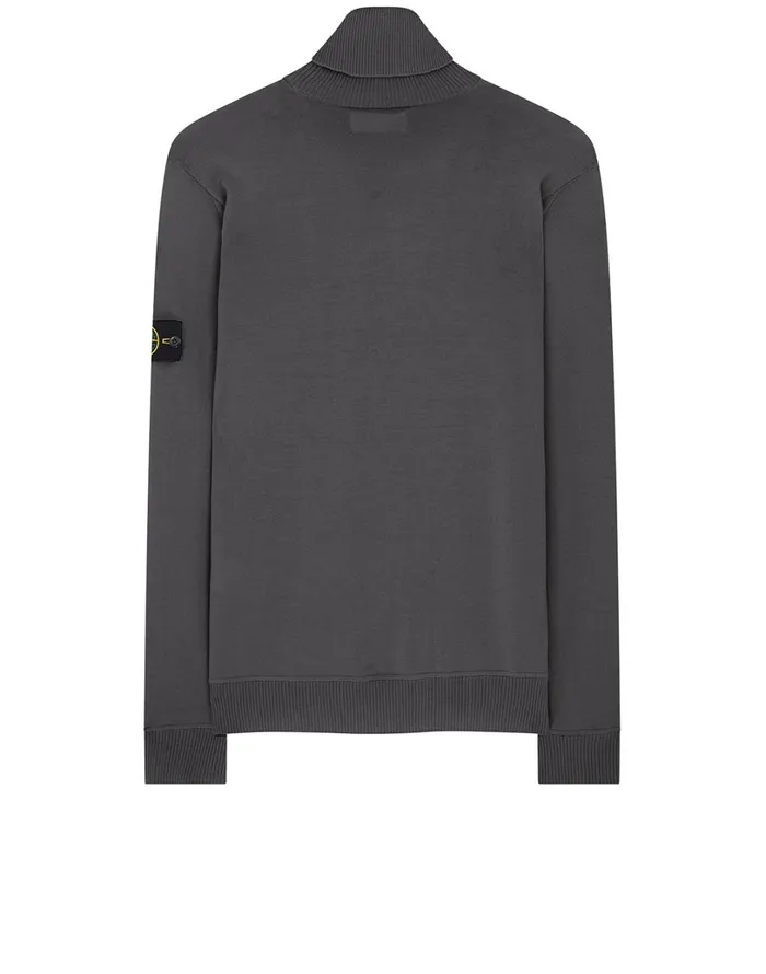 Mens 528C4 Rollneck Jumper In Pearl Grey Stone Island Knitwear