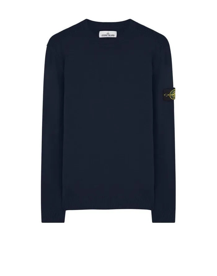 Mens 591A1 Crewneck Knit In Navy Stone Island Knitwear