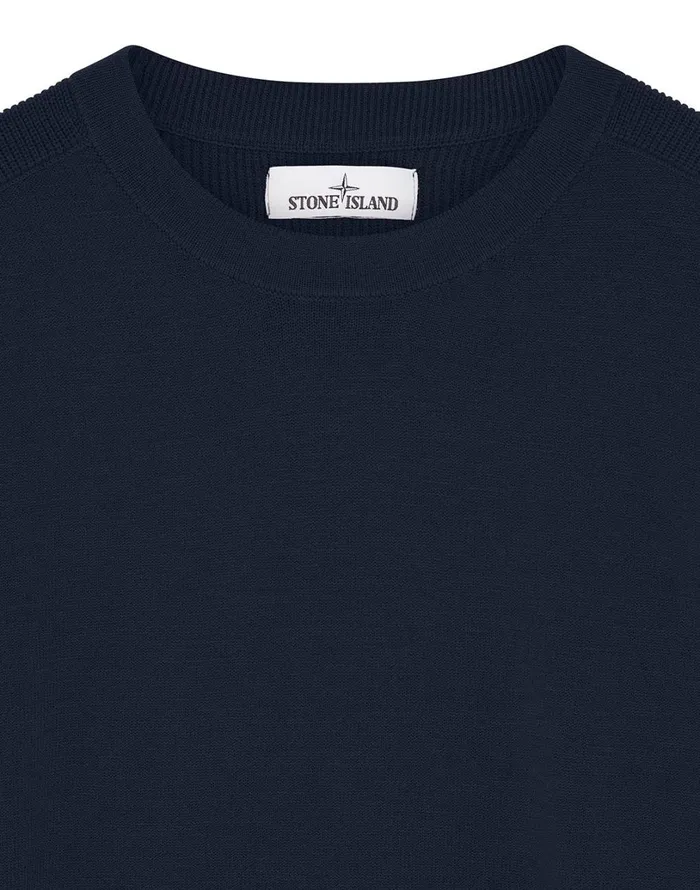 Mens 591A1 Crewneck Knit In Navy Stone Island Knitwear