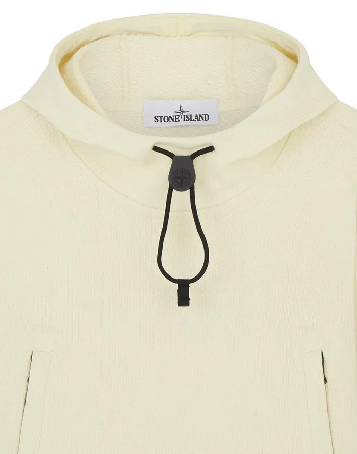 Mens 60640 Hooded Sweatshirt In Butter Stone Island Sweatshirts