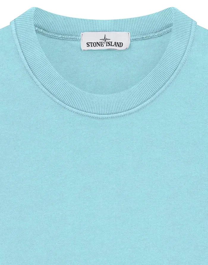 Mens 63020 Sweatshirt In Aqua Stone Island Sweatshirts