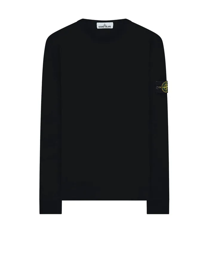 Mens 64450 Sweatshirt In Black Stone Island Sweatshirts