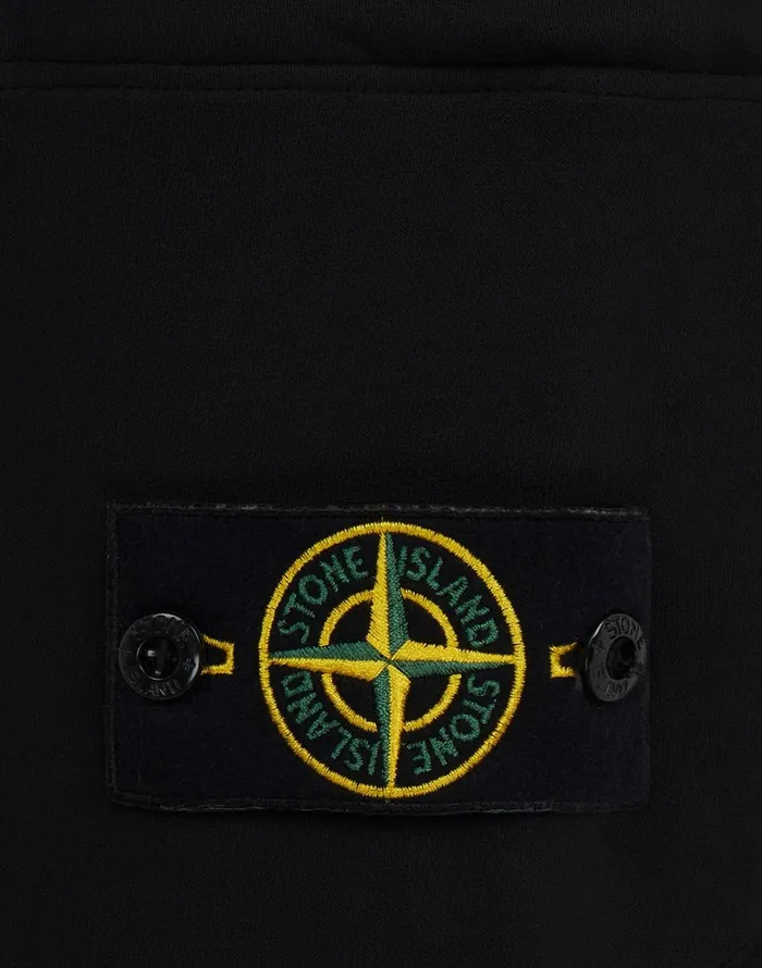 Mens 64520 Fleece Pants In Black Stone Island Trousers