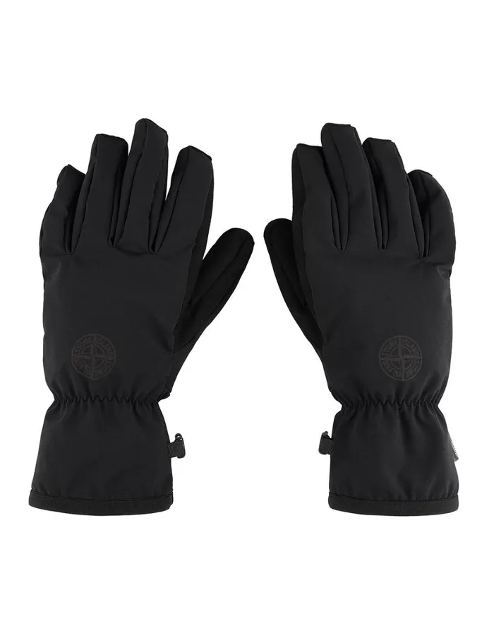 Mens 92429 Soft ShellR Gloves In Black Stone Island Gloves