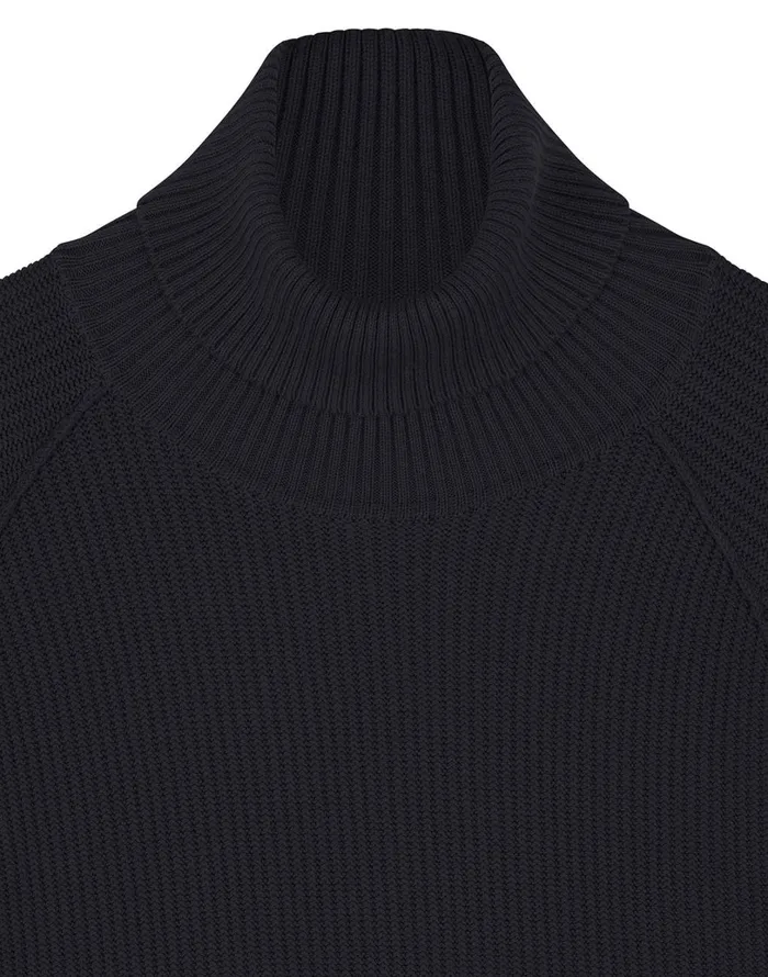 Mens Knitwear Stone Island 582Fa Turtleneck Jumper In BlackKnitwear Black