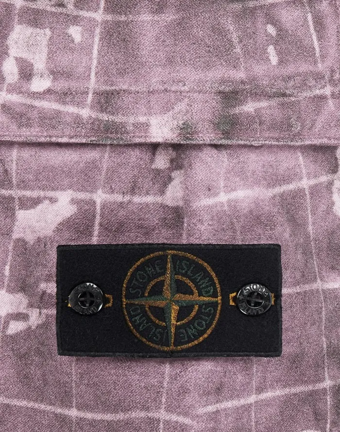 Mens L01E2 Dust Colour With Ghillie Laser Camo Bermuda Shorts In Violet Stone Island Shorts