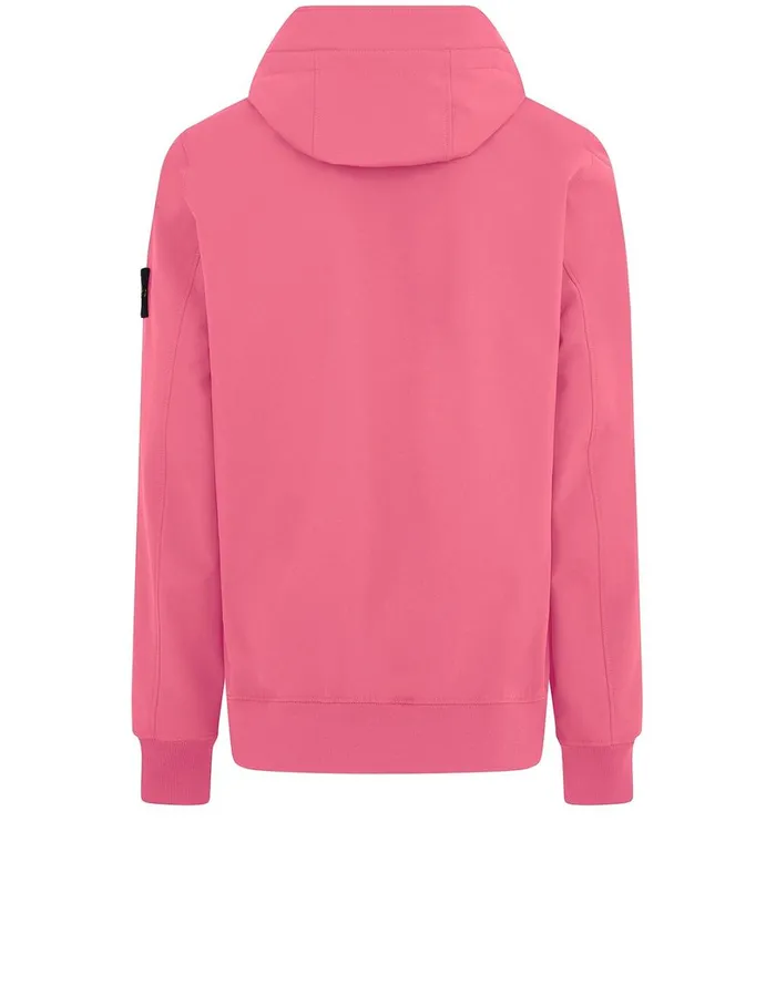 Mens Q0122 Soft ShellR Hooded Blouson In Pink Stone Island Coats 038 Jackets