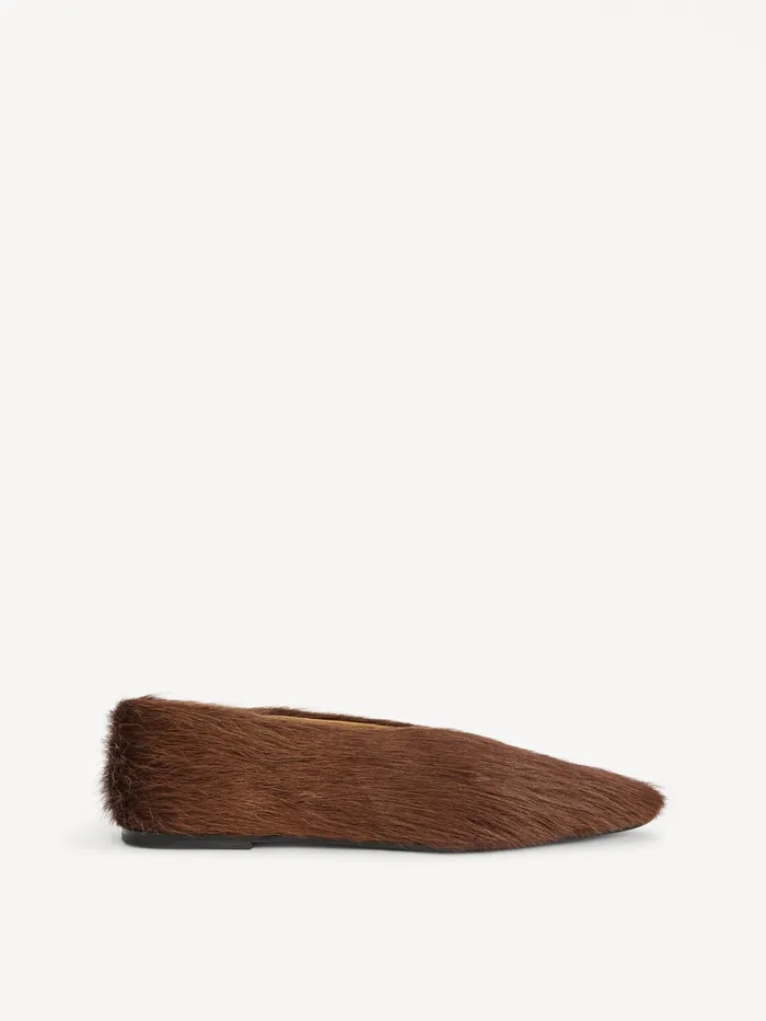 Merina Leather Flats Warm Brown Women By Malene Birger Shoes