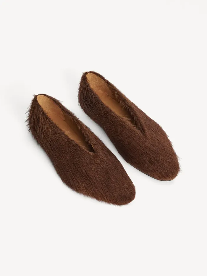 Merina Leather Flats Warm Brown Women By Malene Birger Shoes