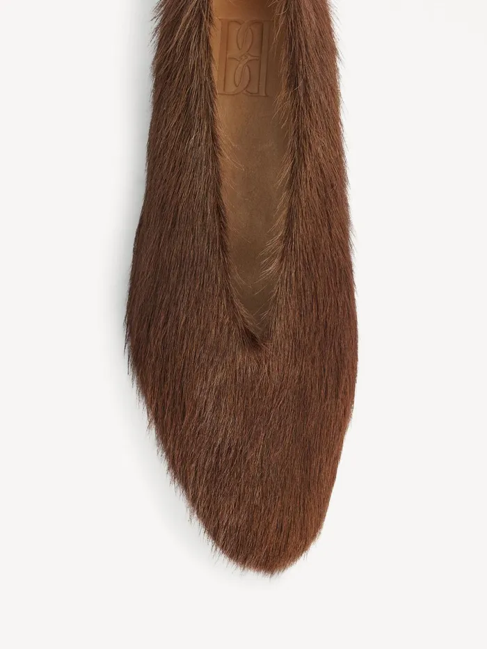 Merina Leather Flats Warm Brown Women By Malene Birger Shoes