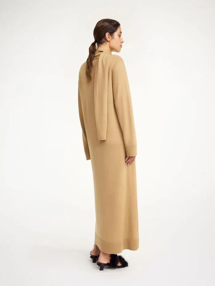 Merrieta Wool Maxi Dress Tannin Women By Malene Birger Dresses