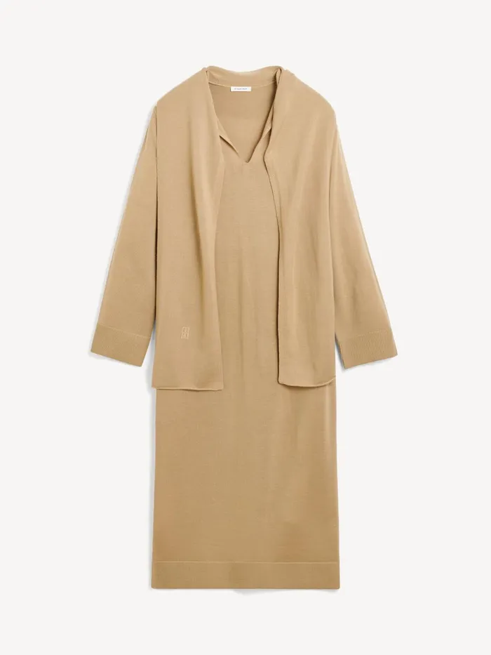 Merrieta Wool Maxi Dress Tannin Women By Malene Birger Dresses