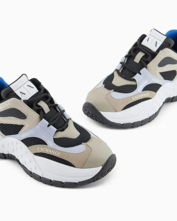 Mesh Sneakers With Custom Tread Patterned Women Armani Sneakers Mesh Sneakers With Custom Tread Patterned Women Armani Sneakers