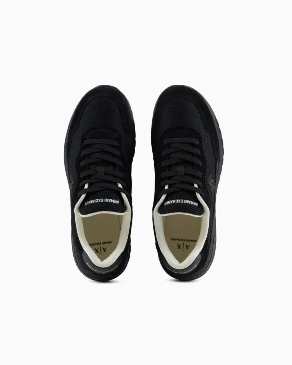 Mesh Sneakers With Rubber Logo Black Men Armani Sneakers Mesh Sneakers With Rubber Logo Black Men Armani Sneakers