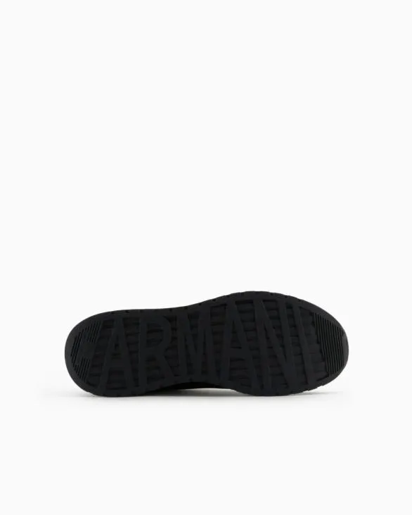 Mesh Sneakers With Rubber Logo Black Men Armani Sneakers Mesh Sneakers With Rubber Logo Black Men Armani Sneakers