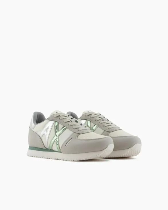 Microfiber Sneakers With Logo Grey Women Armani Sneakers Microfiber Sneakers With Logo Grey Women Armani Sneakers