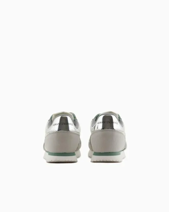 Microfiber Sneakers With Logo Grey Women Armani Sneakers Microfiber Sneakers With Logo Grey Women Armani Sneakers