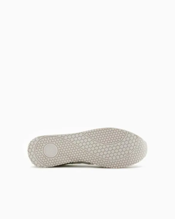Microfiber Sneakers With Logo Grey Women Armani Sneakers Microfiber Sneakers With Logo Grey Women Armani Sneakers
