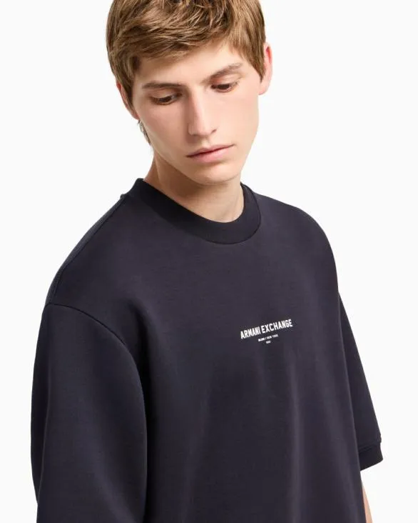 Milanox2FNew York Short Sleeve Crewneck Sweatshirt Navyblue Men Armani Matching Sets Milanox2FNew York Short Sleeve Crewneck Sweatshirt Navyblue Men Armani Matching Sets