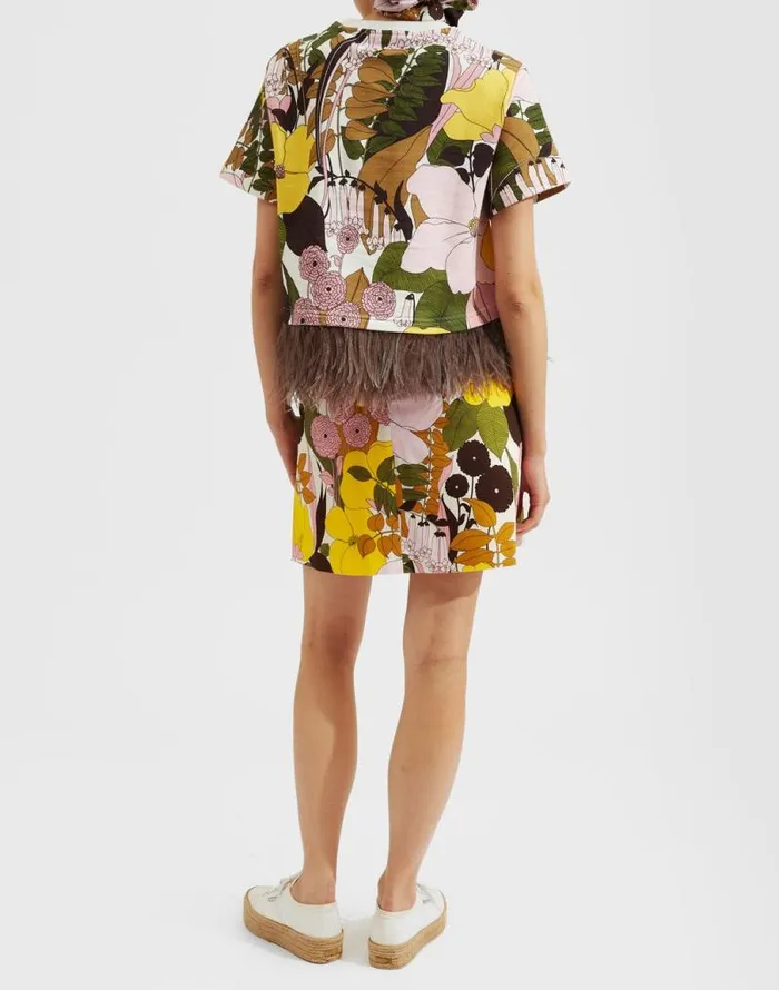 Mini Skirt Big Flower Rose Women La Double J Skirts Mini Skirt Big Flower Rose Women La Double J Skirts
