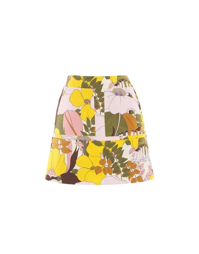 Mini Skirt Big Flower Rose Women La Double J Skirts Mini Skirt Big Flower Rose Women La Double J Skirts