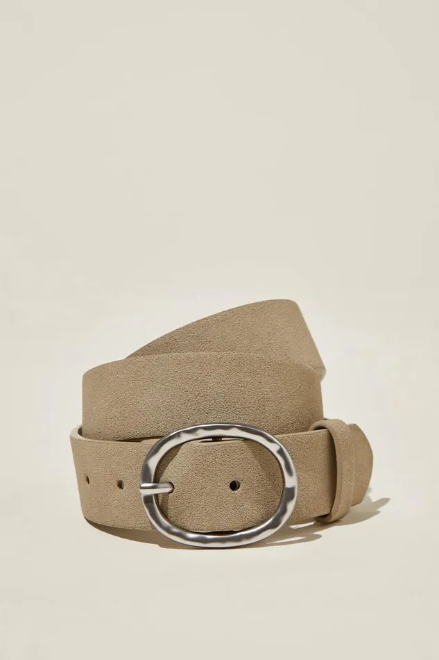 Molten Buckle Belt Taupebrushed Silver Women Cotton On Bags and Belts