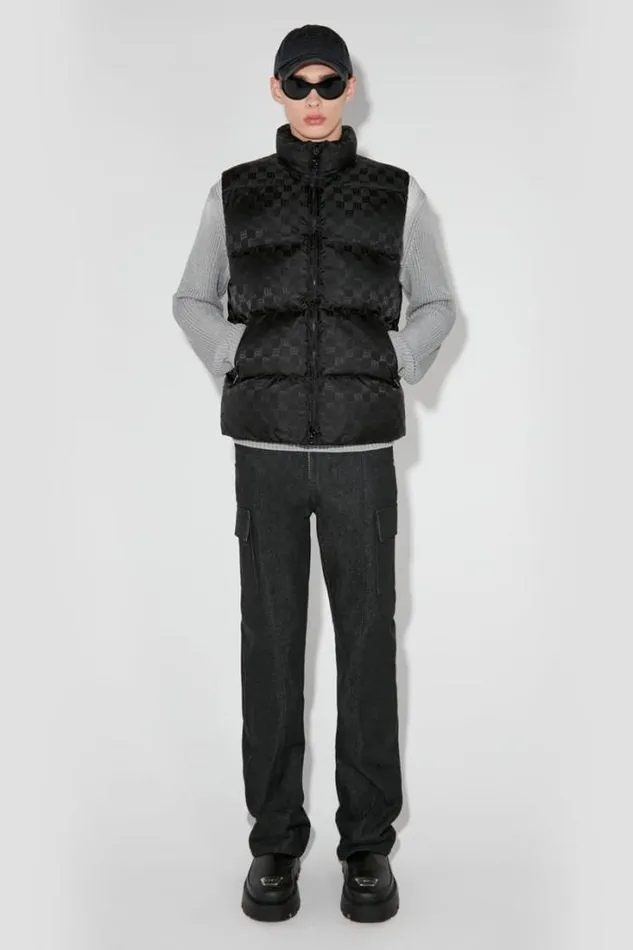 Monogram Embossed Puffer Vest Black Men MISBHV Outerwear